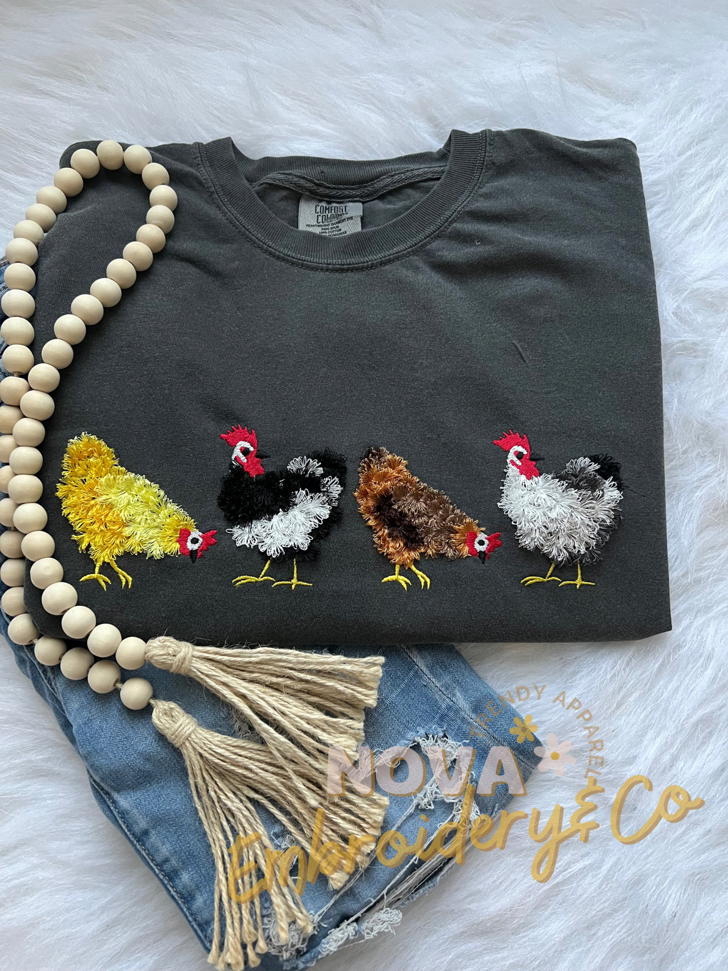 Fluffy Chicken Flock TShirt