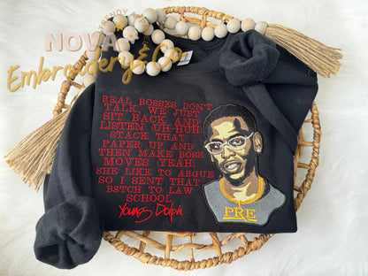 Dolph Embroidered Sweatshirt, Dolph Sweatshirt, Dolph Crewneck, Young Dolph Sweatshirt, Embroidered Young Dolph Sweatshirt