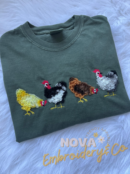 Fluffy Chicken Flock TShirt