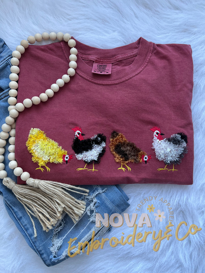 Fluffy Chicken Flock TShirt