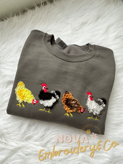 Fluffy Chicken Flock Sweatshirt