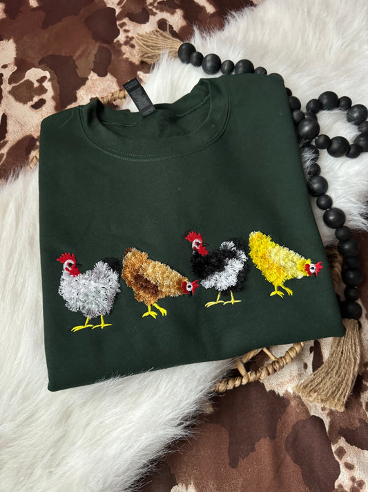 Fluffy Chicken Flock Sweatshirt